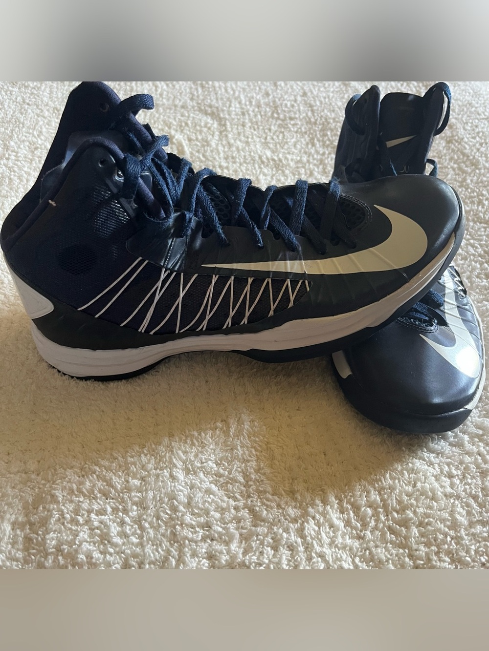 RARE Nike Hyperdunk 2012 Basketball Shoes Navy Blue Men’s Size 12- 524882-401